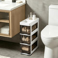 3 Drawer Narrow Plastic Storage Cart with Wheels M102