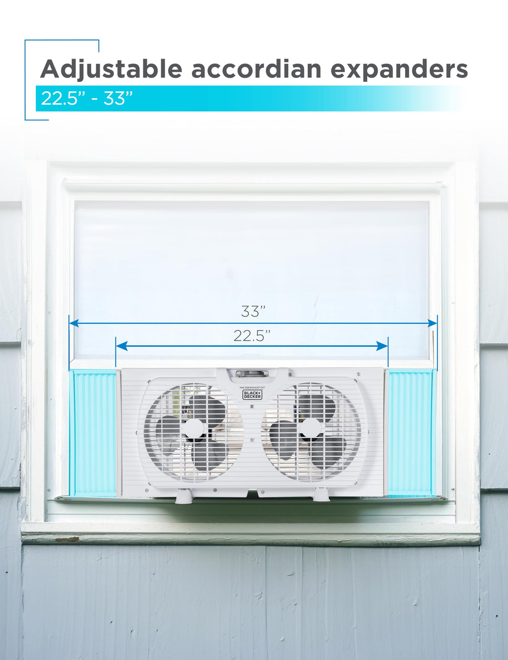 9" Dual Window Fan with 2 Speed Settings B59695