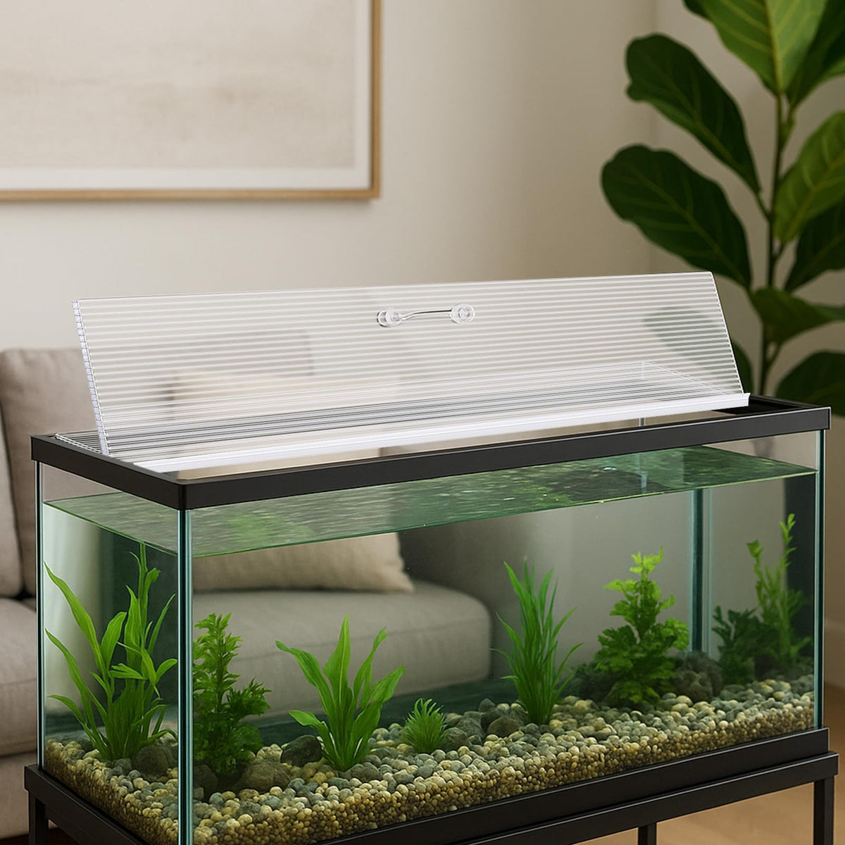 Clear 16 x 8 Inch Aquarium Lids Canopy Set S8112
