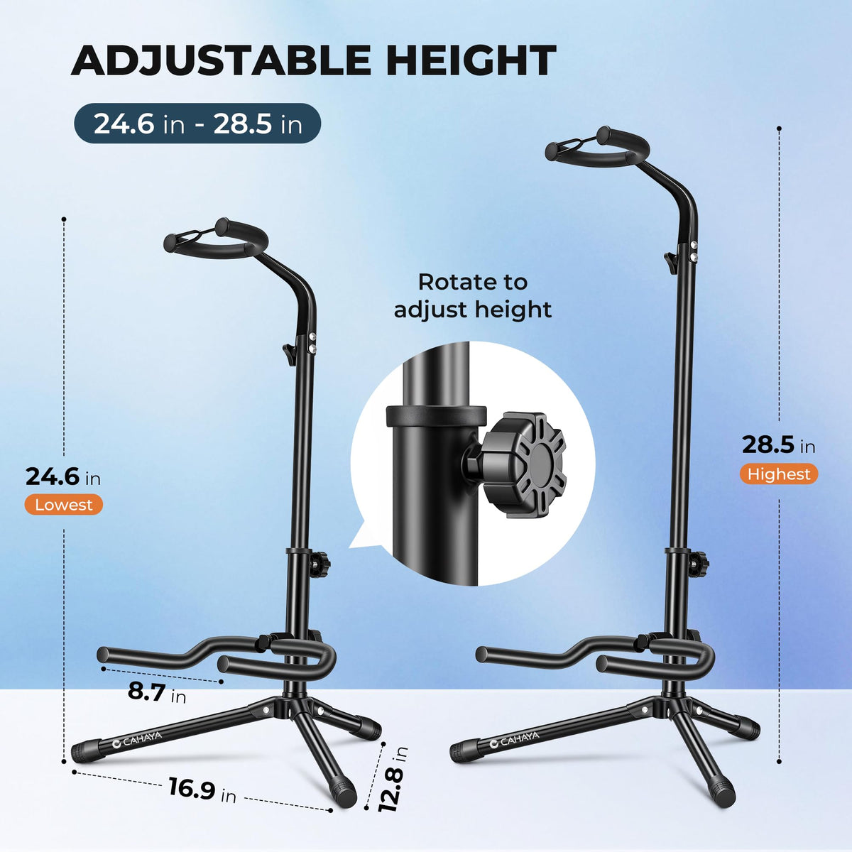 Adjustable Folding Metal Guitar Stand D456