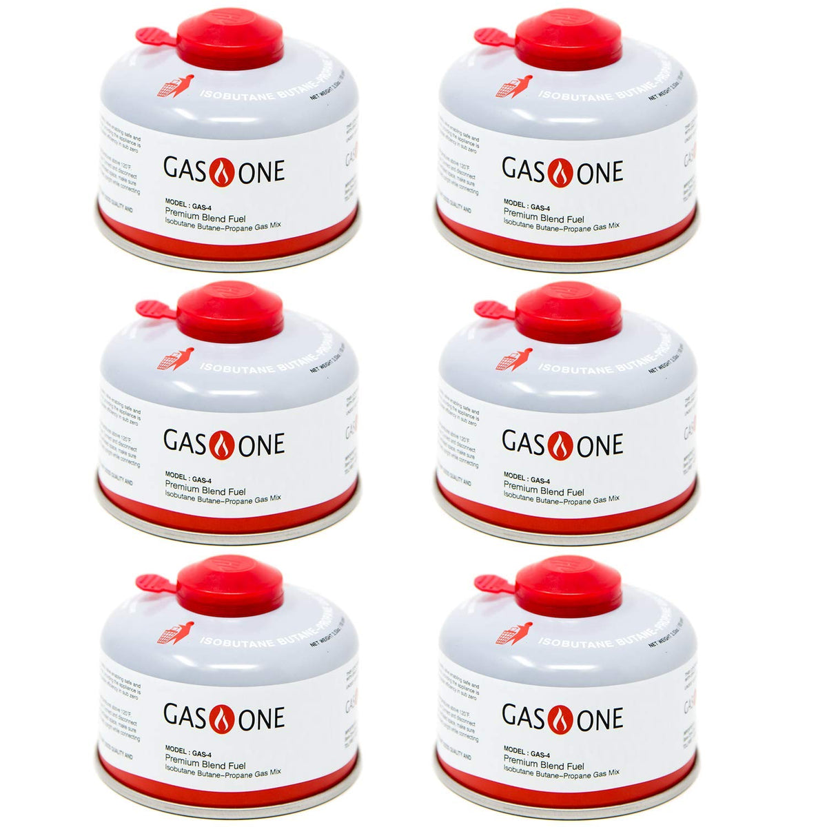 Camping Fuel Isobutane Canister 100gram 6 Pack B85013