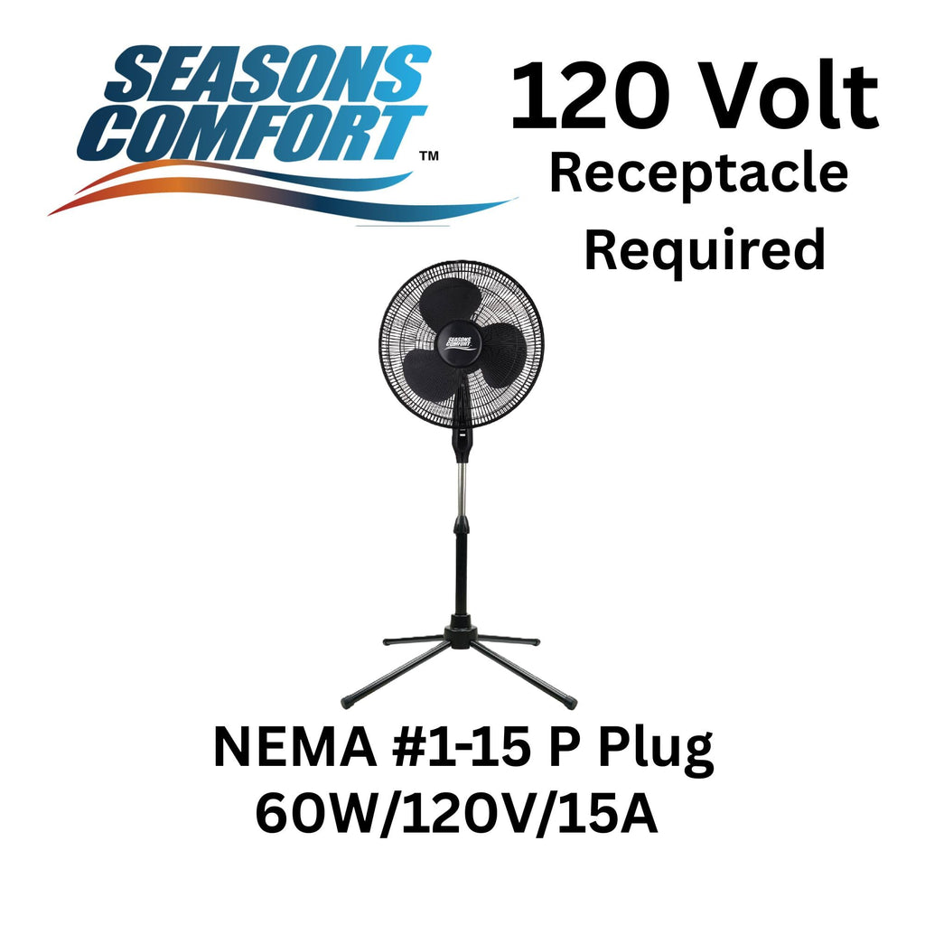 18" Oscillating Pedestal Fan, Adjustable Height, 3 Speed R927
