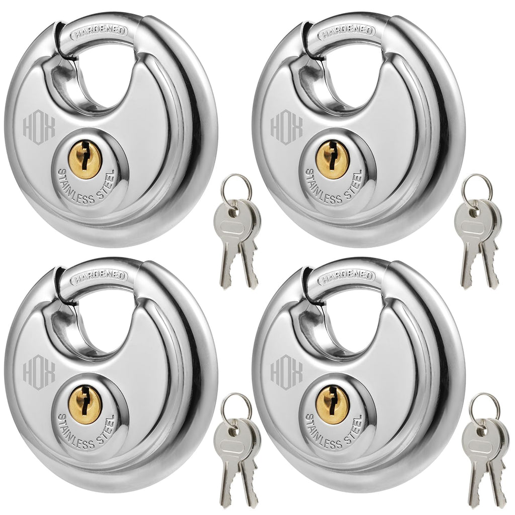 Keyed-Alike Disc Padlock 4-Pack U1727