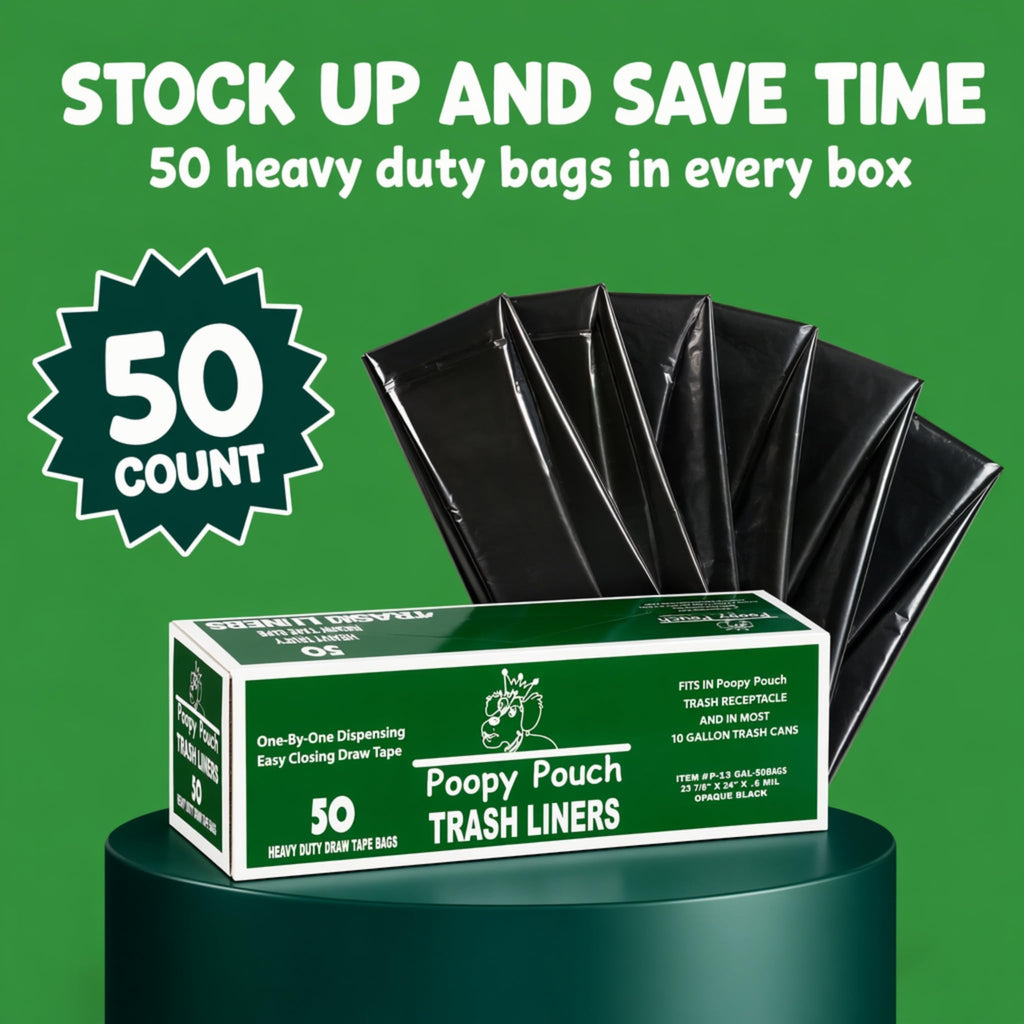 Black Dog Waste Can Liners 50pcs 27.5"x29" W6817