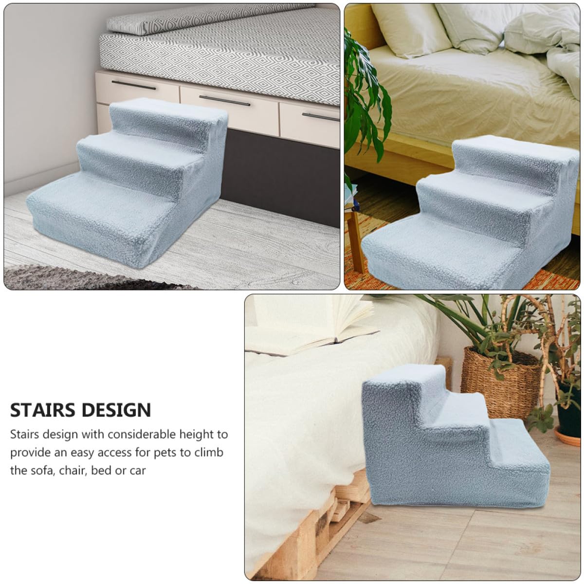Non-Slip Gray Pet Stairs C776182
