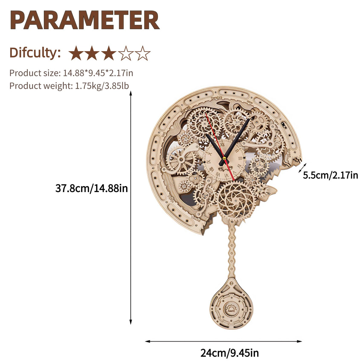 Wooden Puzzle Clock N508305