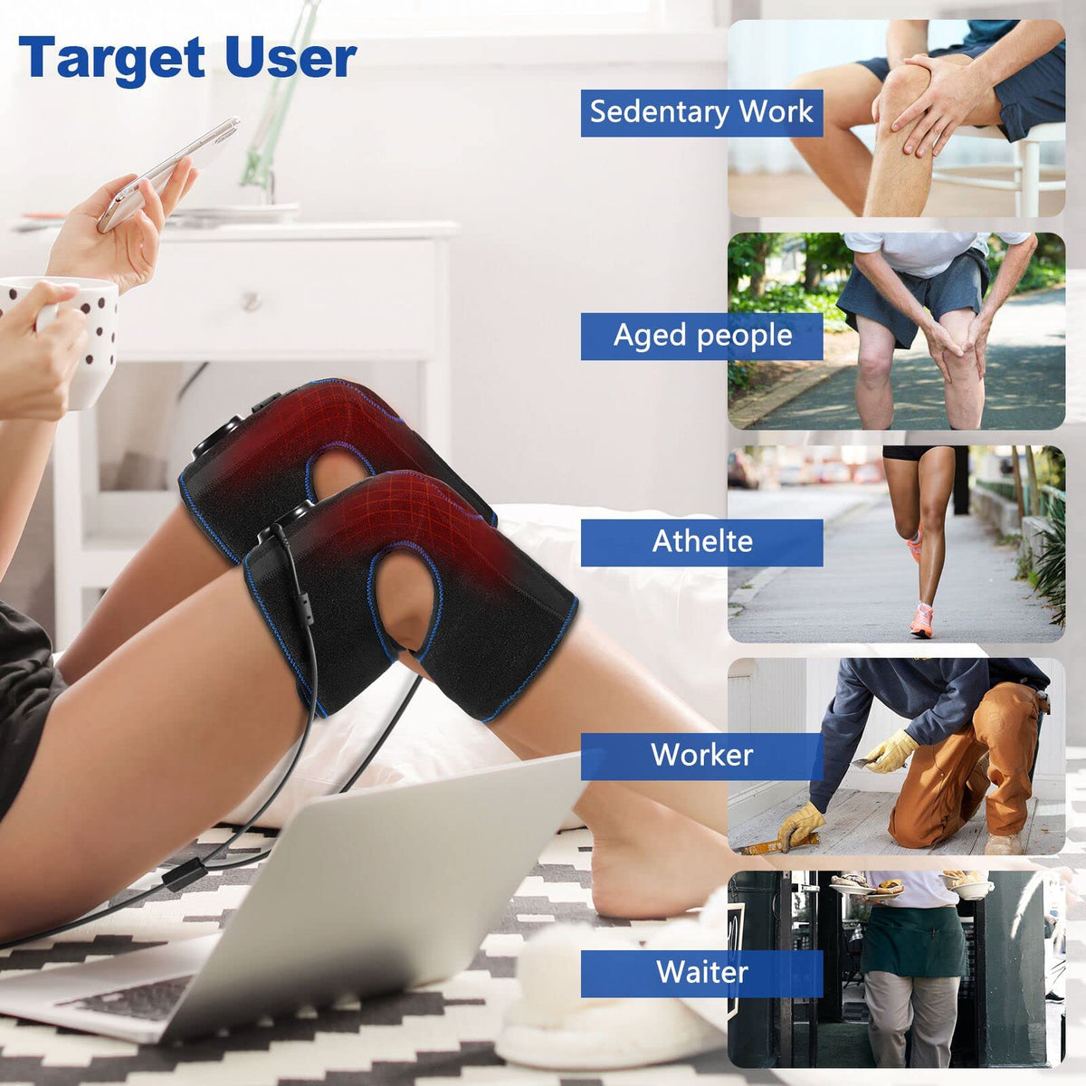 Knee Massager with Heat and Air Compression Q88774
