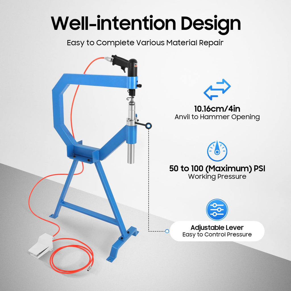 Pneumatic Planishing Hammer with 1" 2" 3" Anvil L33200