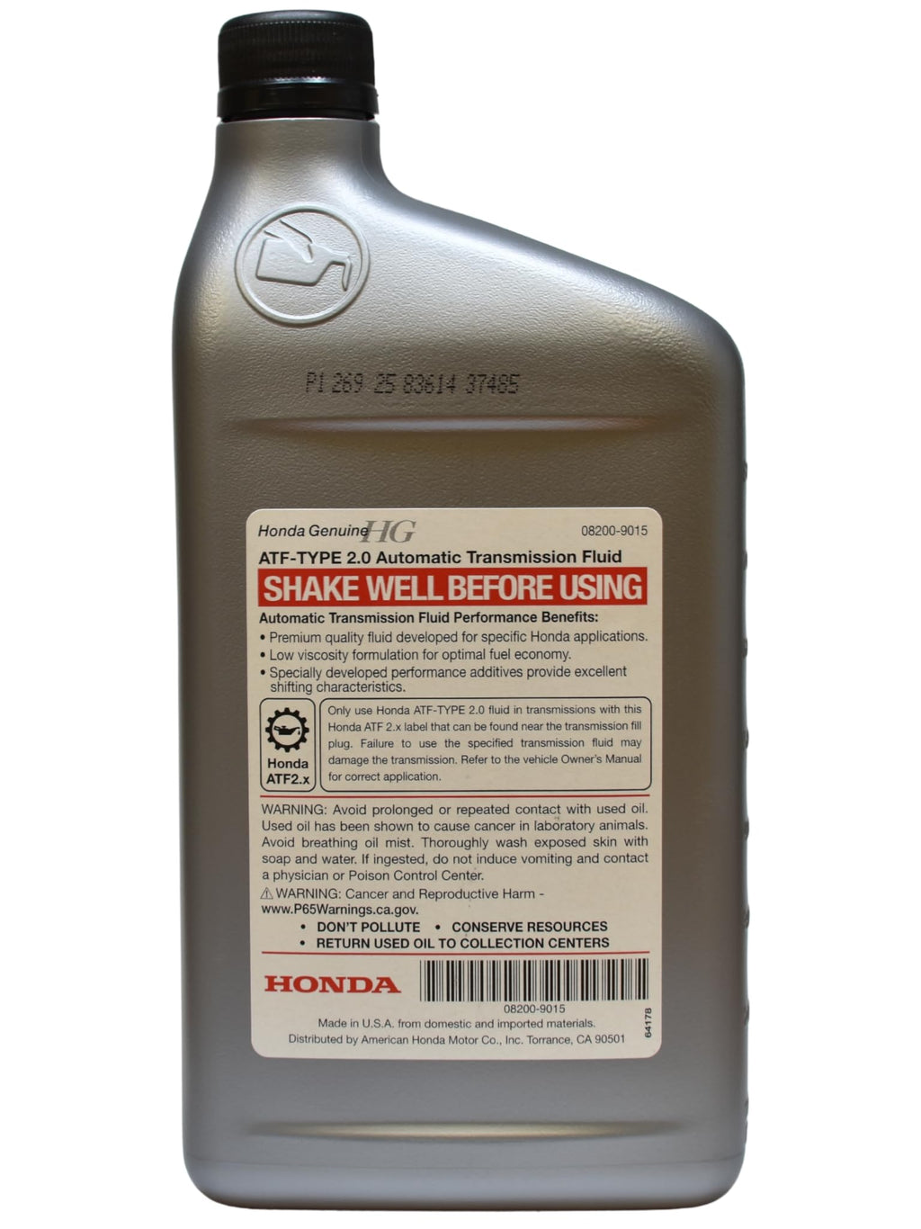 Automatic Transmission Fluid ATF-Type 2.0 1 Quart F7755
