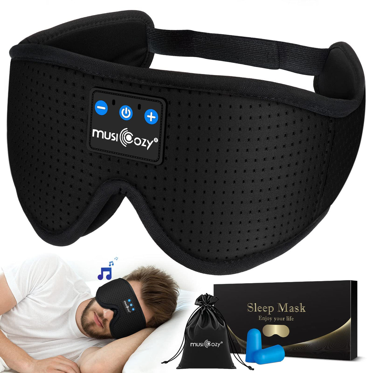 3D Bluetooth Sleep Headphones Headband D836801