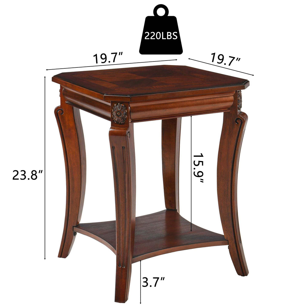 Set of 3 Solid Wood Coffee Table U120849