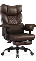 Big and Tall Faux Leather Office Chair with Footrest N2091