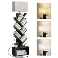 6 Tier Tree Bookshelf with Light, Black A5276