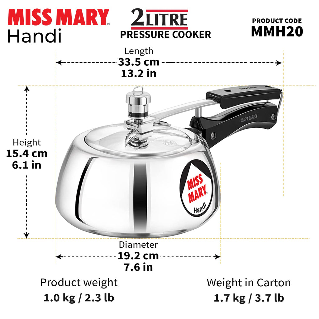 2 Litre Aluminium Pressure Cooker X68616