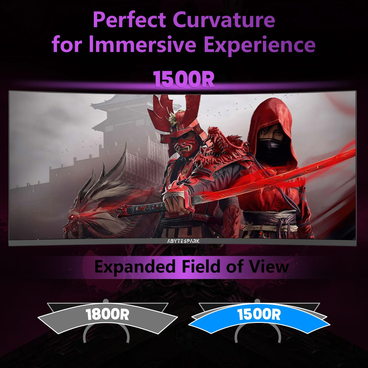 34 Inch Curved Ultra Wide WQHD Gaming Monitor 165Hz 1ms HDR400 T165