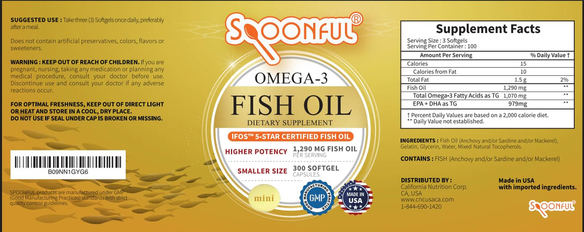 Mini Omega 3 Fish Oil 1290 mg Softgels N289650