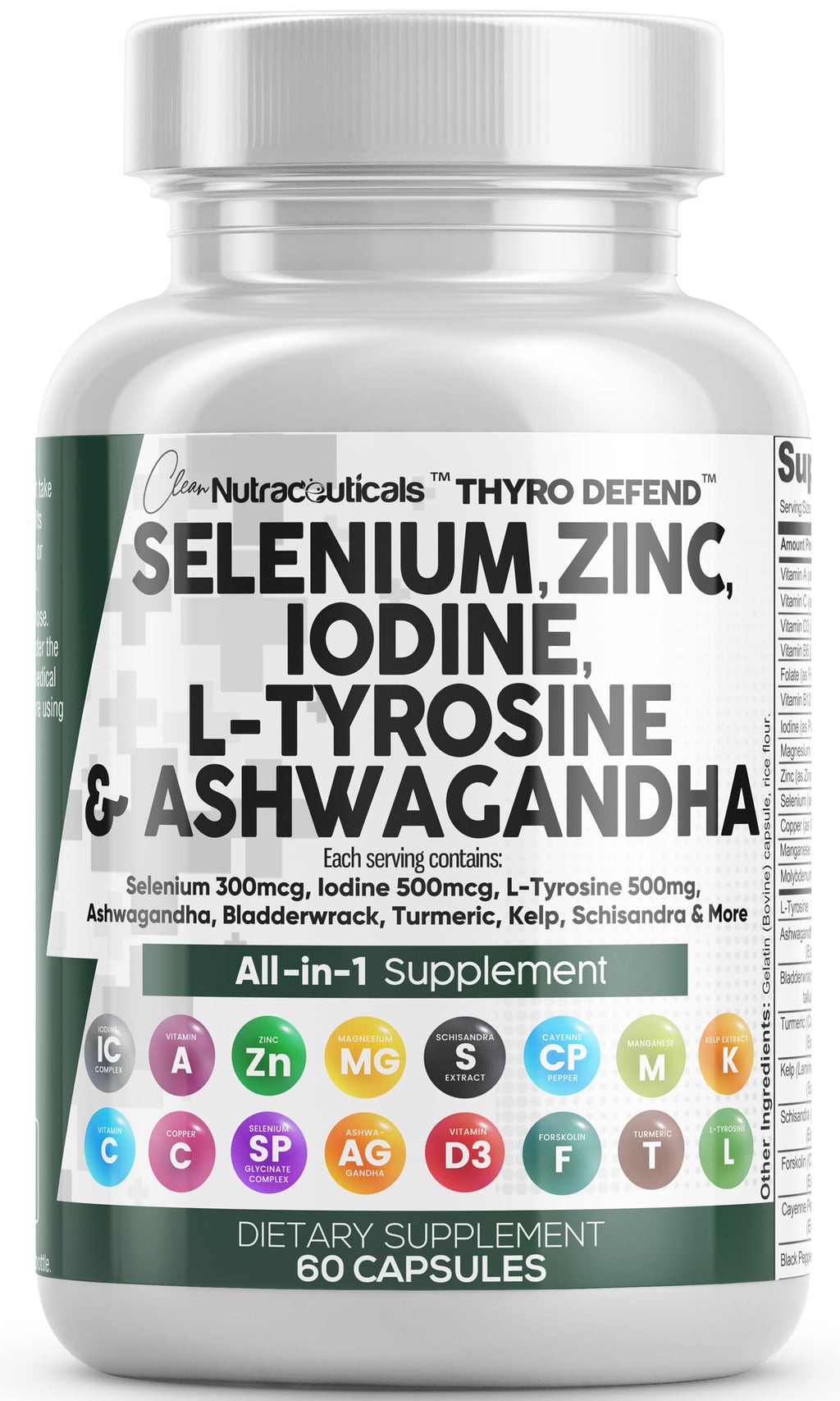 Selenium Iodine Thyroid Support Capsules J96466