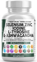 Selenium Iodine Thyroid Support Capsules J96466
