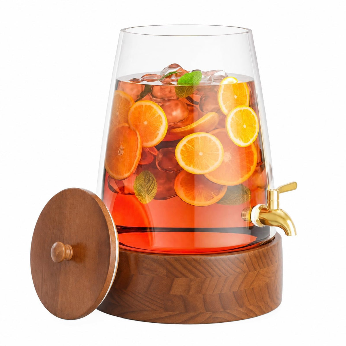 2 Gallon Glass Drink Dispenser with Spigot P5110
