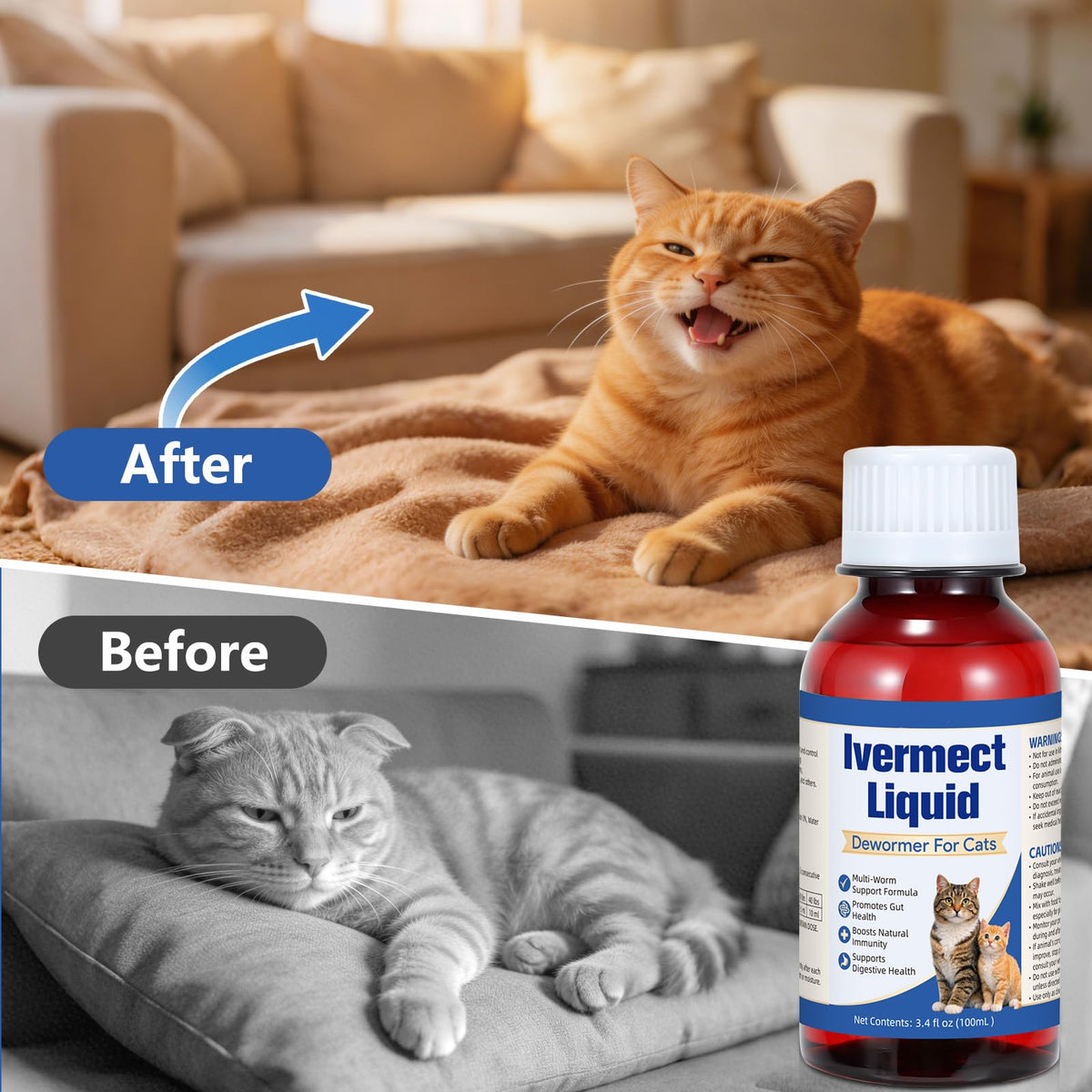 Broad Spectrum Cat Dewormer 100mL U410