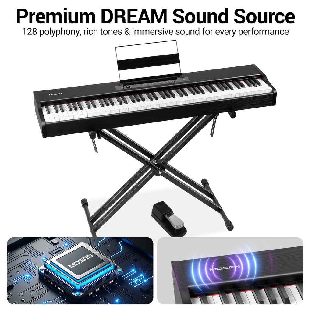88-Key Weighted Digital Piano with X Stand and Sustain Pedal C37382