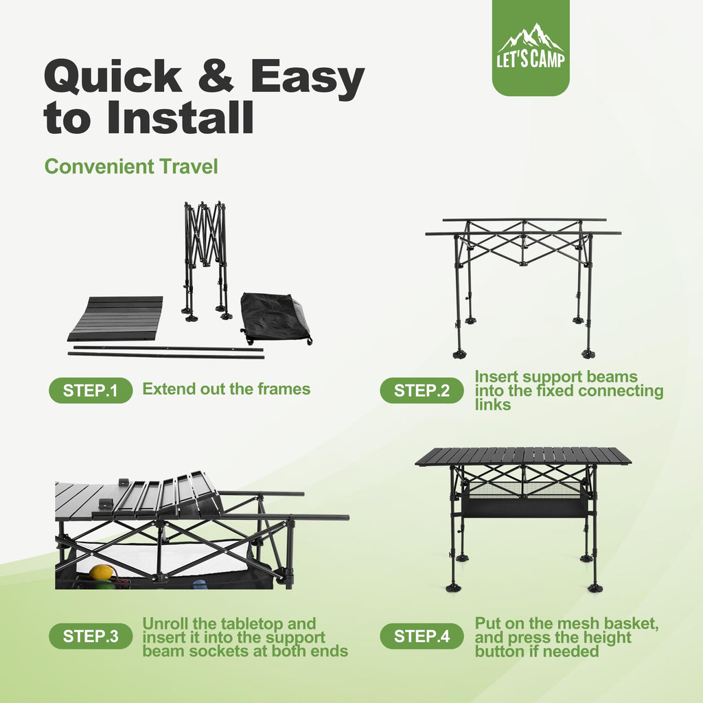 Folding Aluminum Camping Table T28352