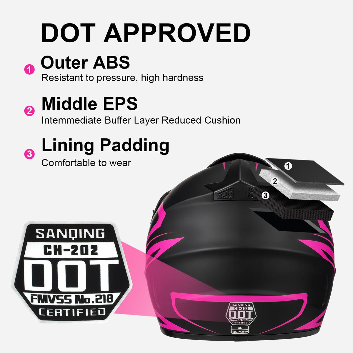 Kids DOT Approved Full Face Motocross Helmet Z21211