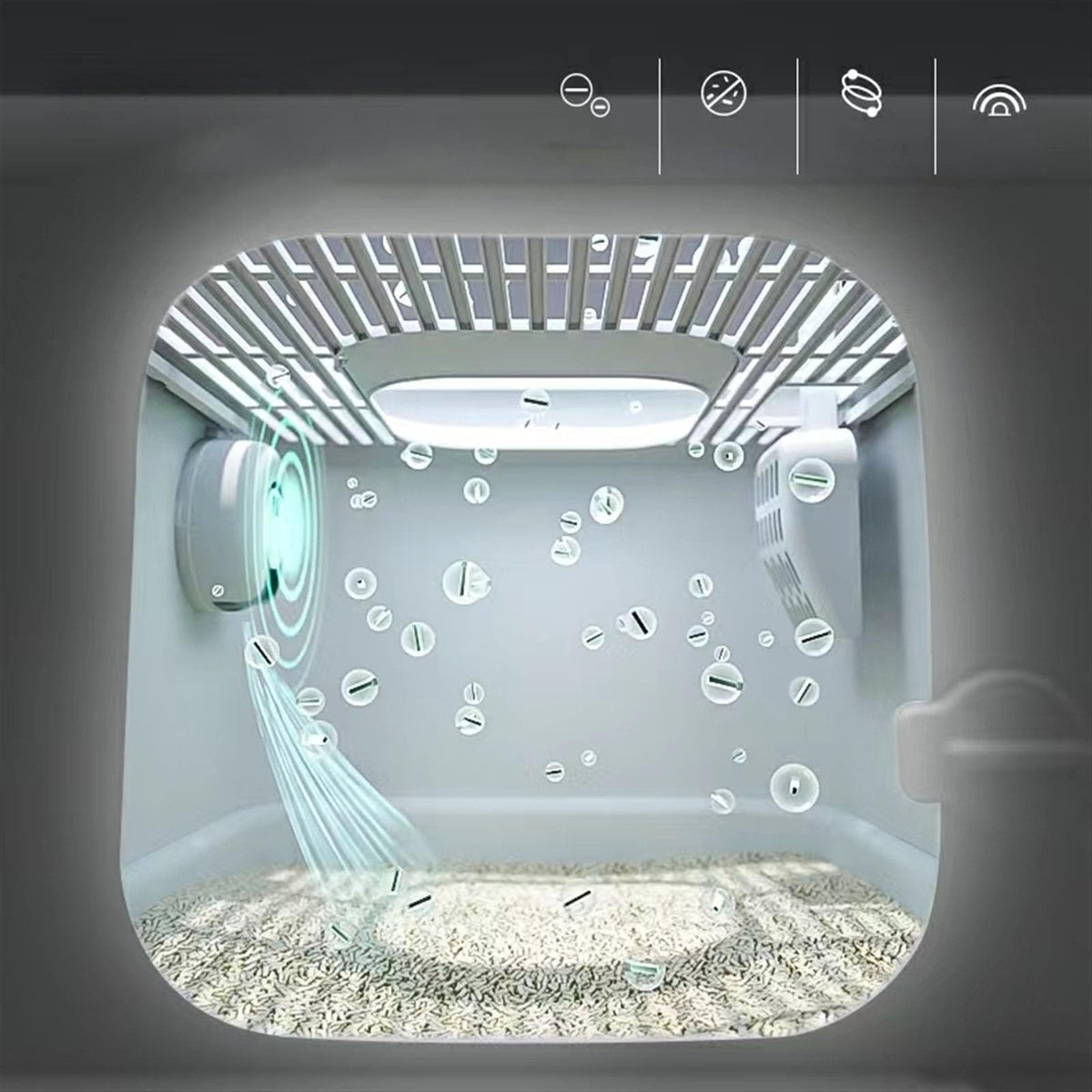 Fully Enclosed Extra Large Cat Litter Box with Lid H73900