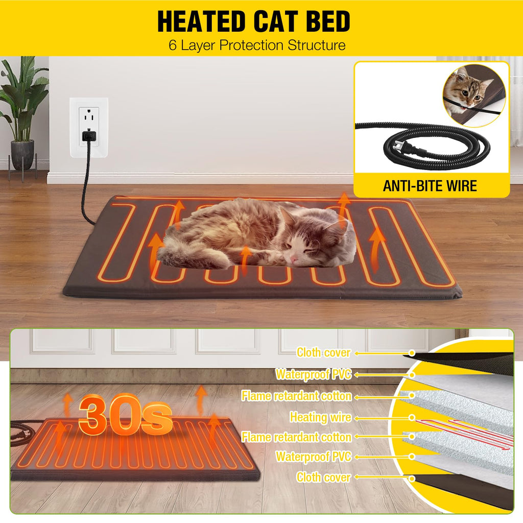 Outdoor Heated Cat House with Insulated Liner D96052