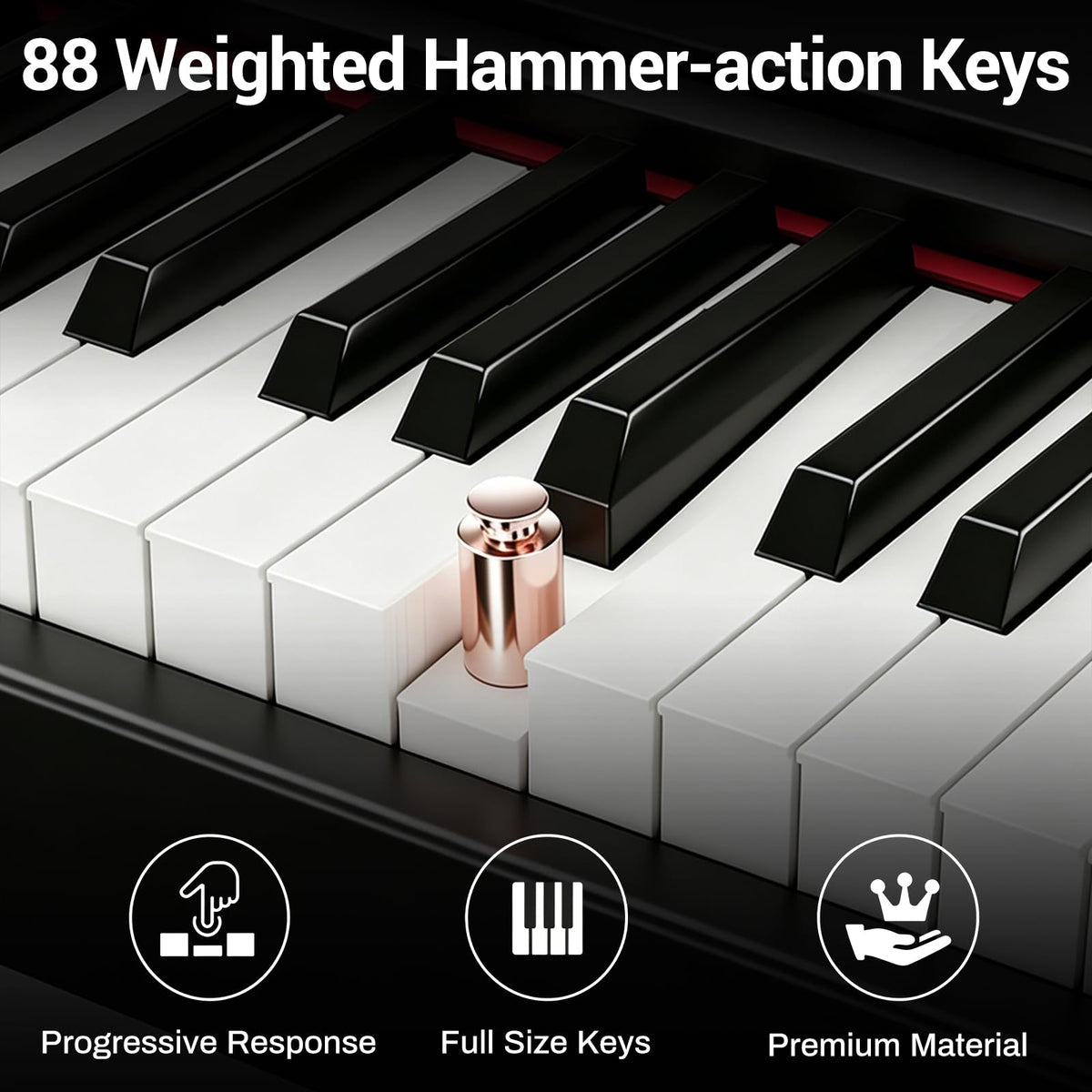 88-Key Weighted Digital Piano with X Stand and Sustain Pedal C37382