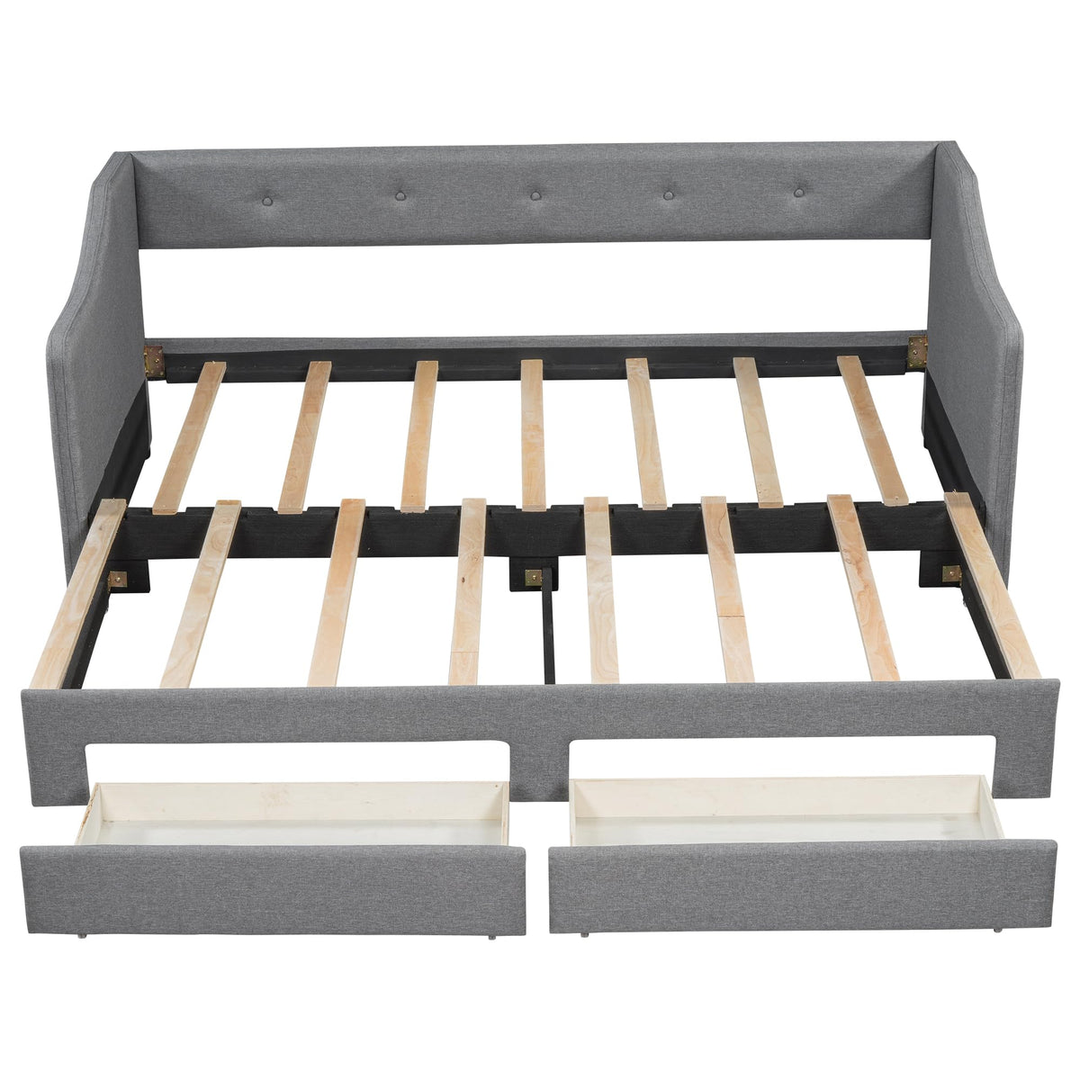Upholstered Twin XL to King Size Daybed with Pop Up Trundle Z881