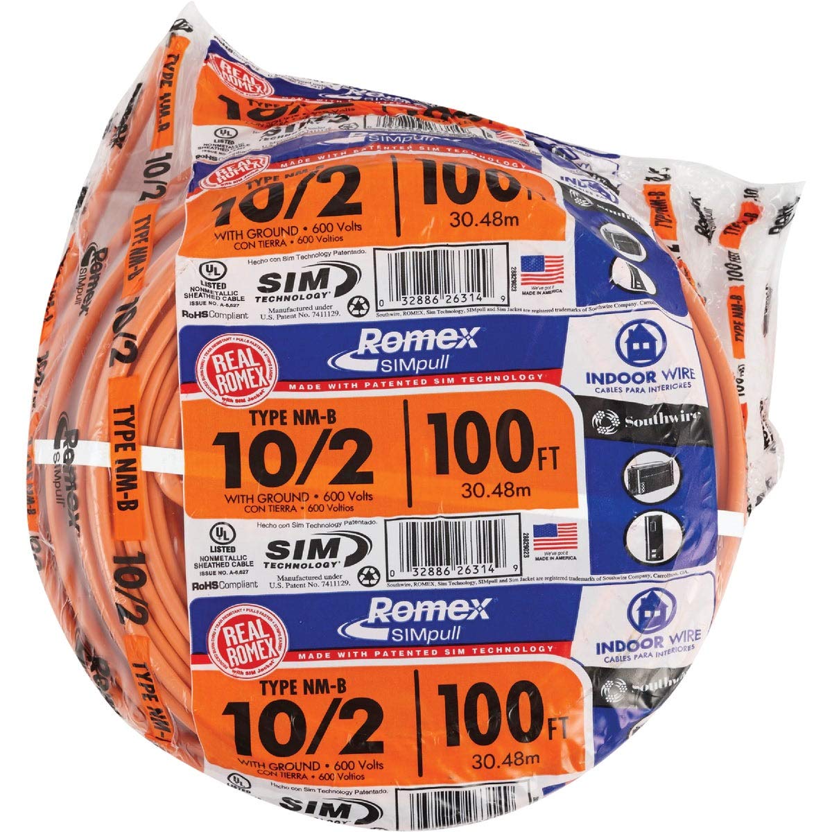 100' 10/2 NMB W/G Cable R506