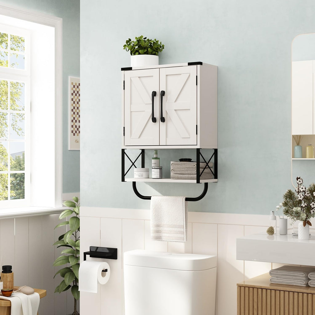 Medicine Cabinet with 2 Barn Door W1138