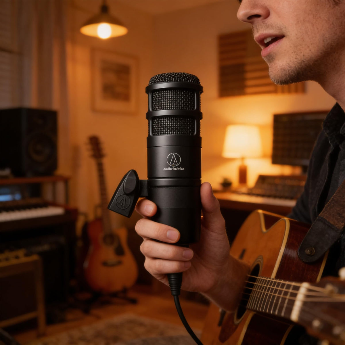 Hypercardioid Dynamic Podcast Microphone Bundle with Pop Filter, Boom Arm, XLR Cable S800854