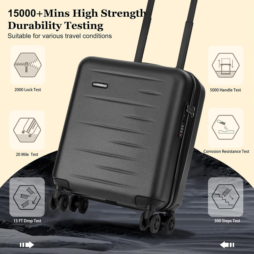 Expandable 16 Inch Underseat Carry On Luggage L7083