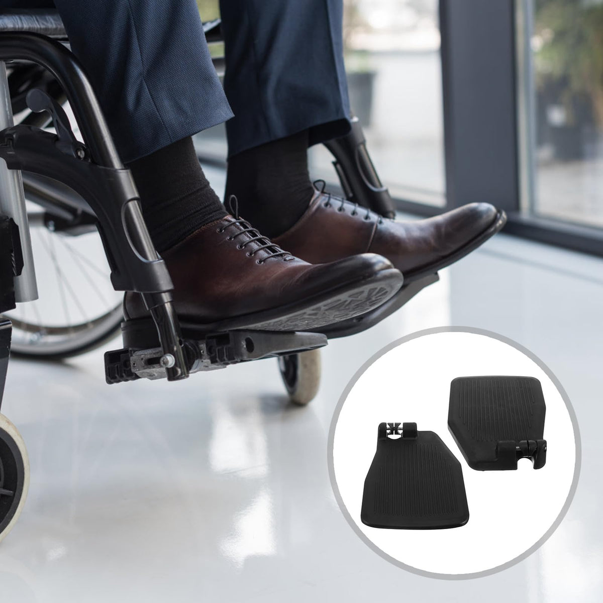 Heavy Duty Plastic Wheelchair Footrests O32708