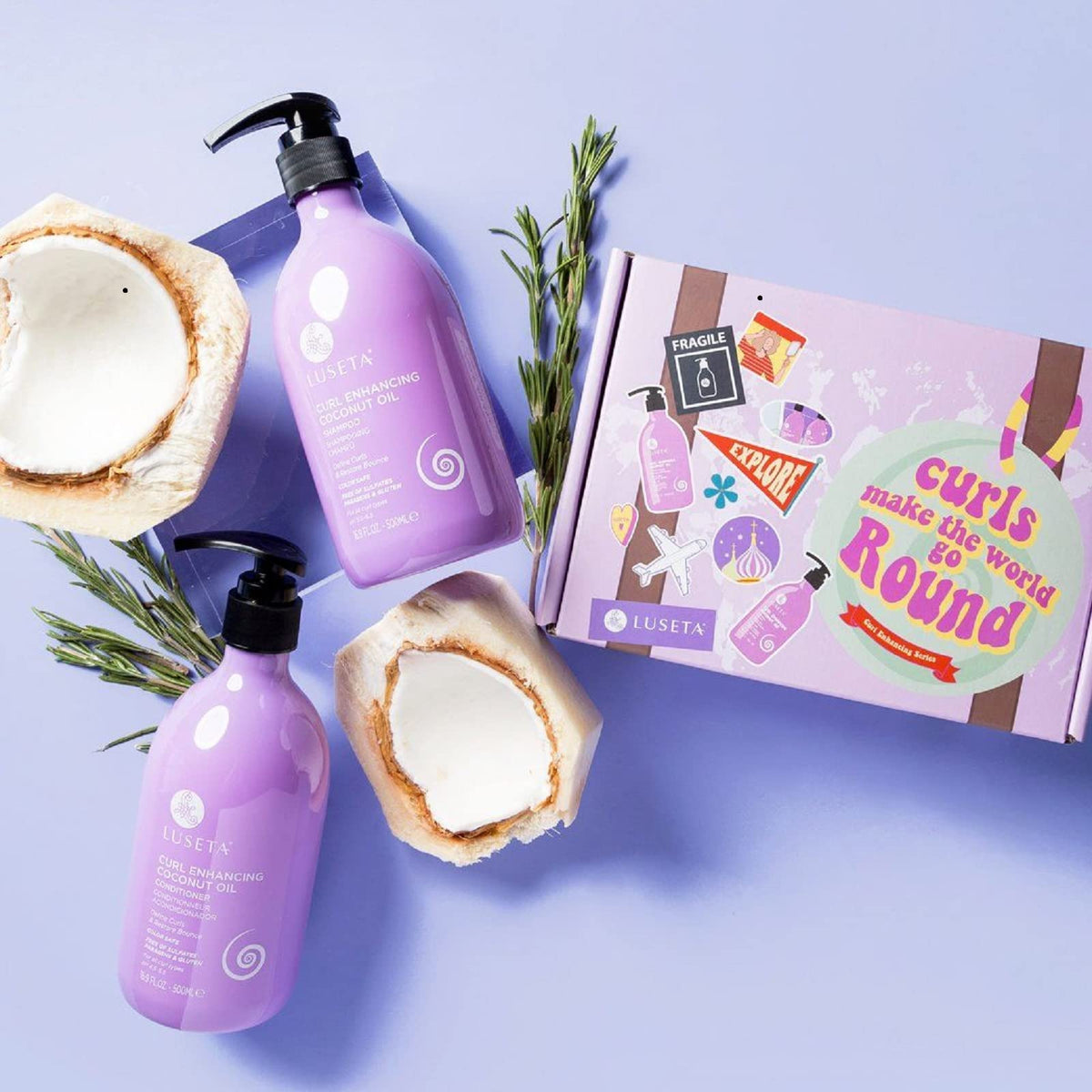 Coconut Oil Shampoo & Conditioner Set & Hair Oil L366