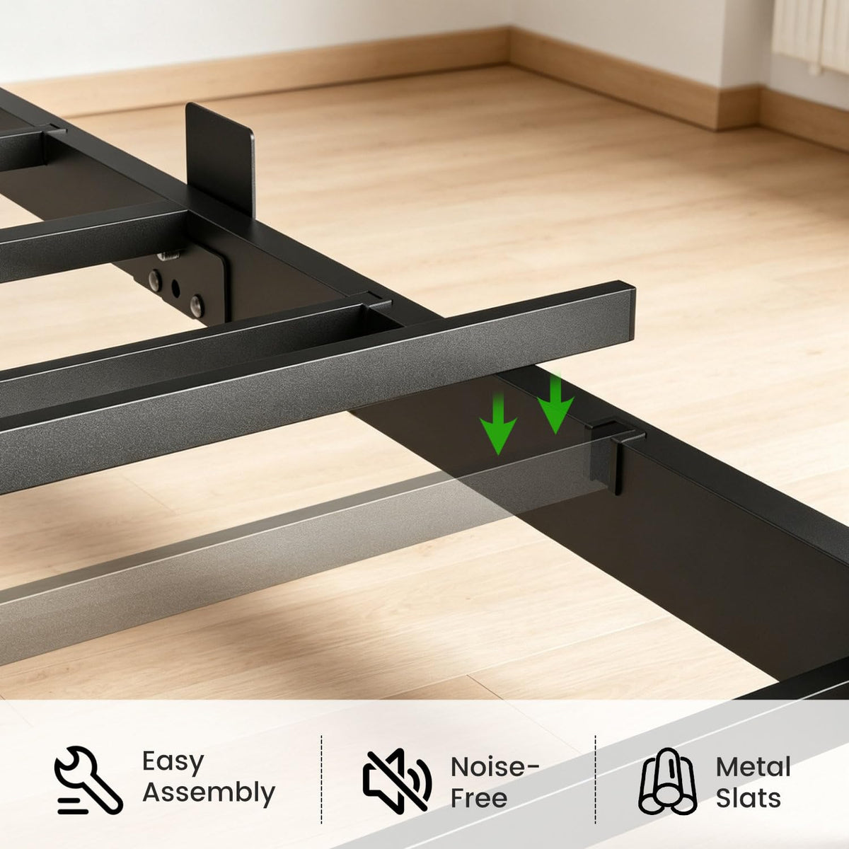 Full Floating Bed Frame with LED Lights G824