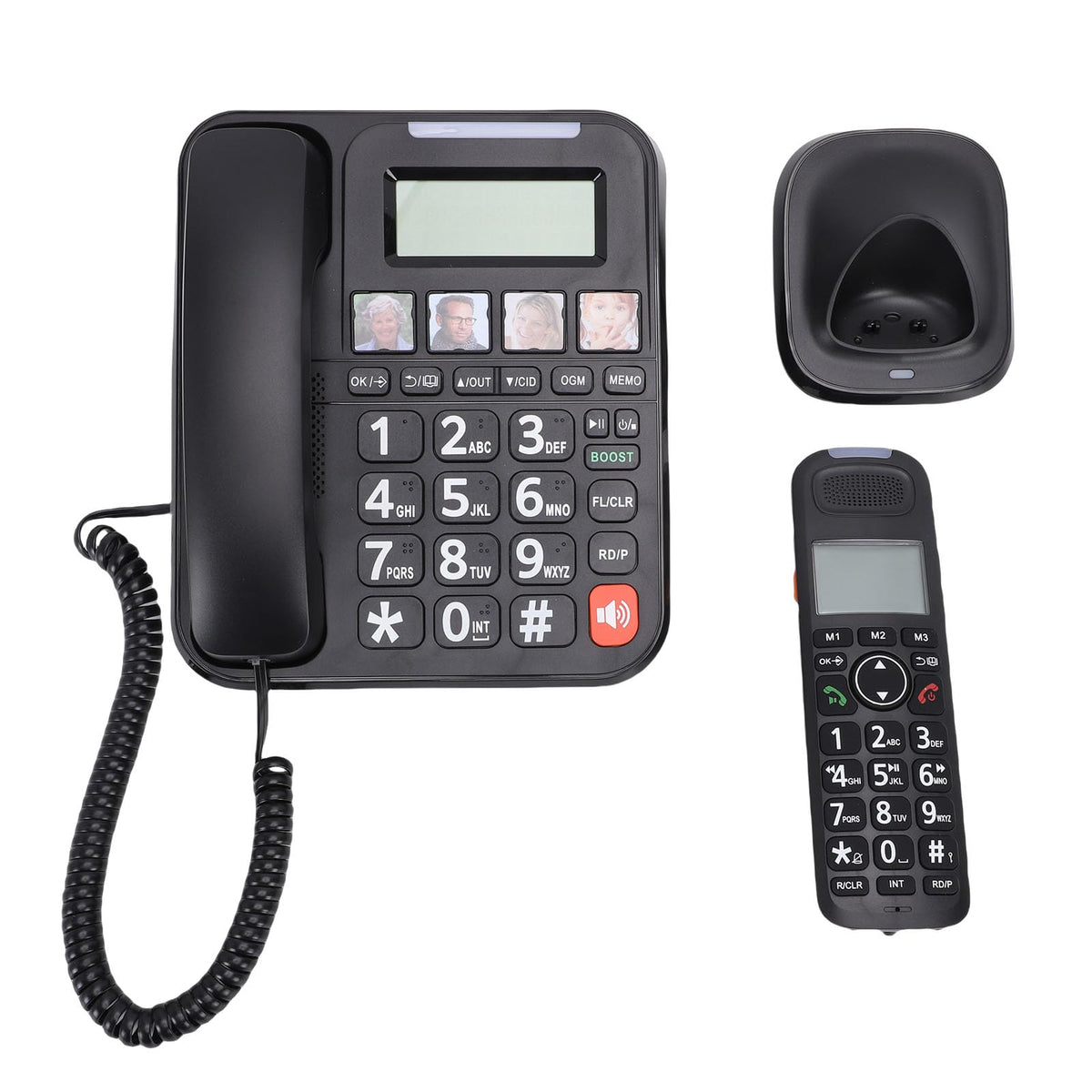 Expandable Corded/Cordless Phone System with Big Buttons P720