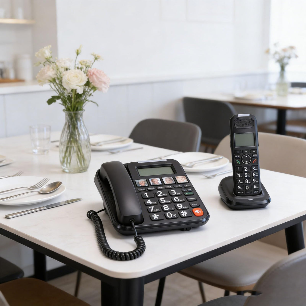 Expandable Corded/Cordless Phone System with Big Buttons P720