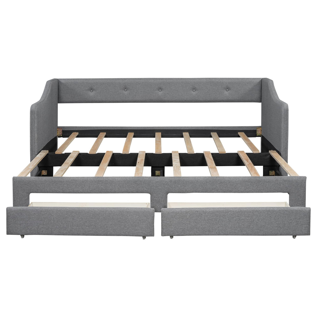 Upholstered Twin XL to King Size Daybed with Pop Up Trundle Z881