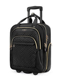 16" Softside Underseat Carry On Luggage with Wheels, Black D15911