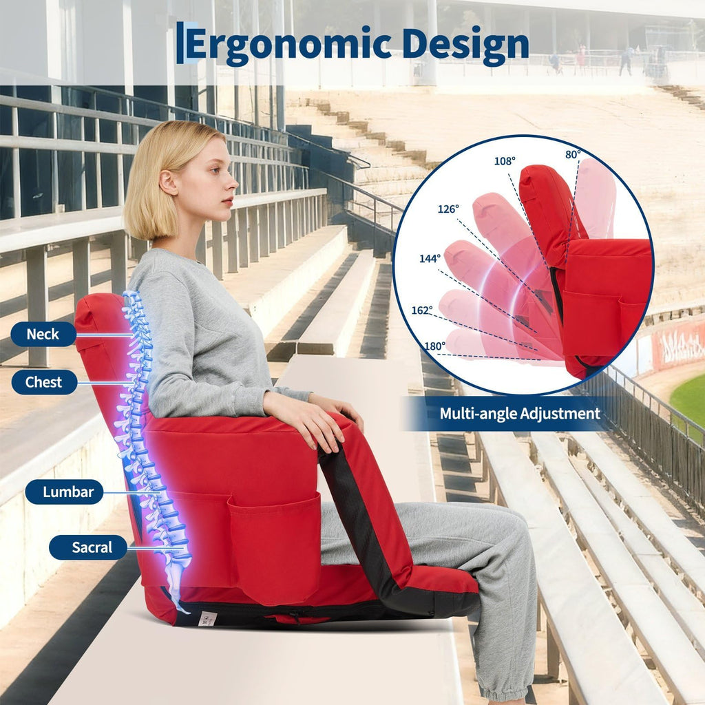 2 PCS Portable Folding Stadium Bleacher Chair I712436