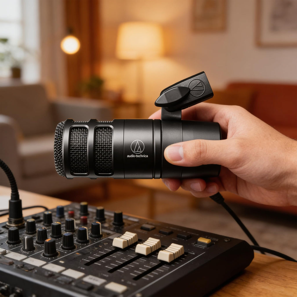 Hypercardioid Dynamic Podcast Microphone Bundle with Pop Filter, Boom Arm, XLR Cable S800854