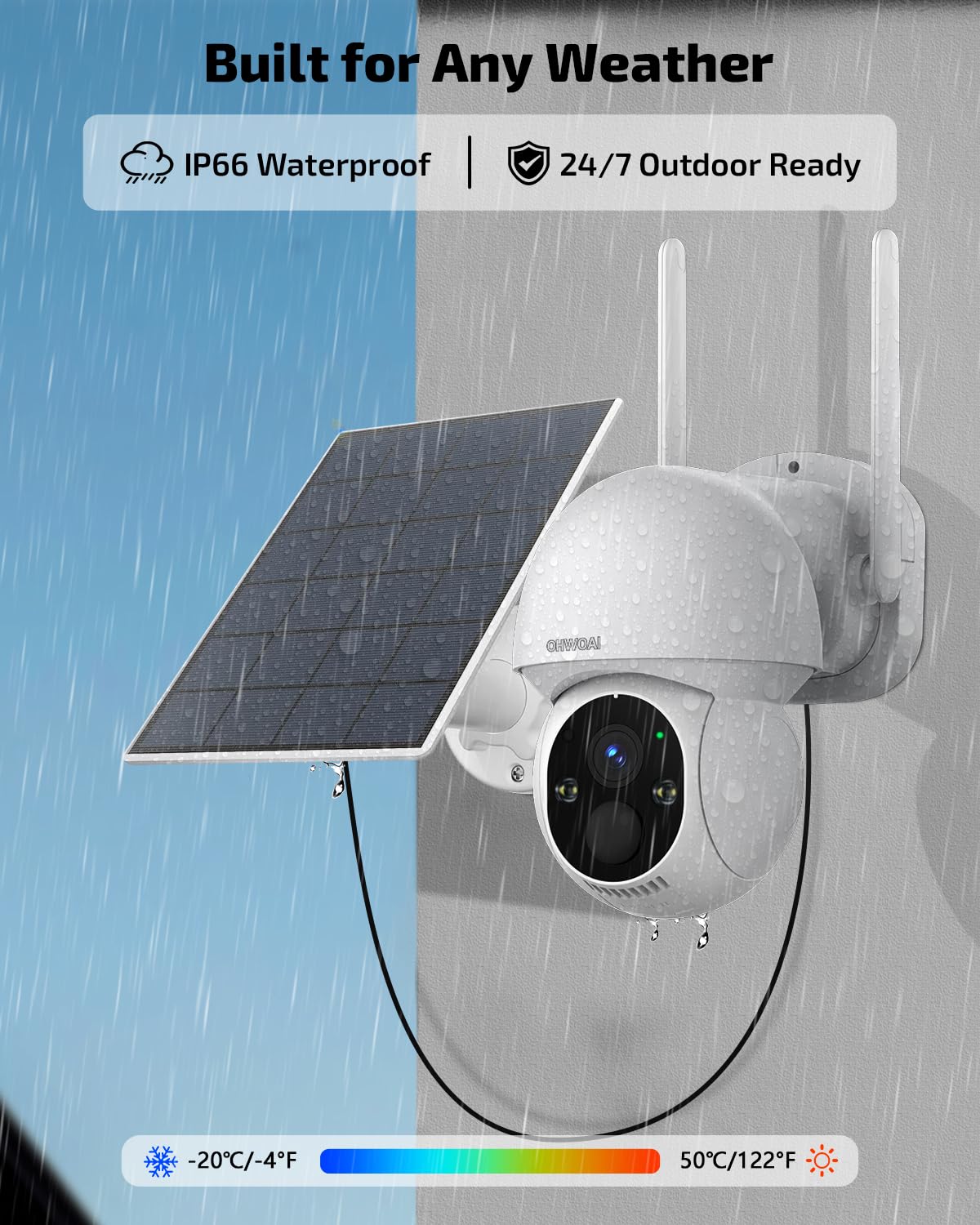 Solar Powered Wireless Security Camera System G818