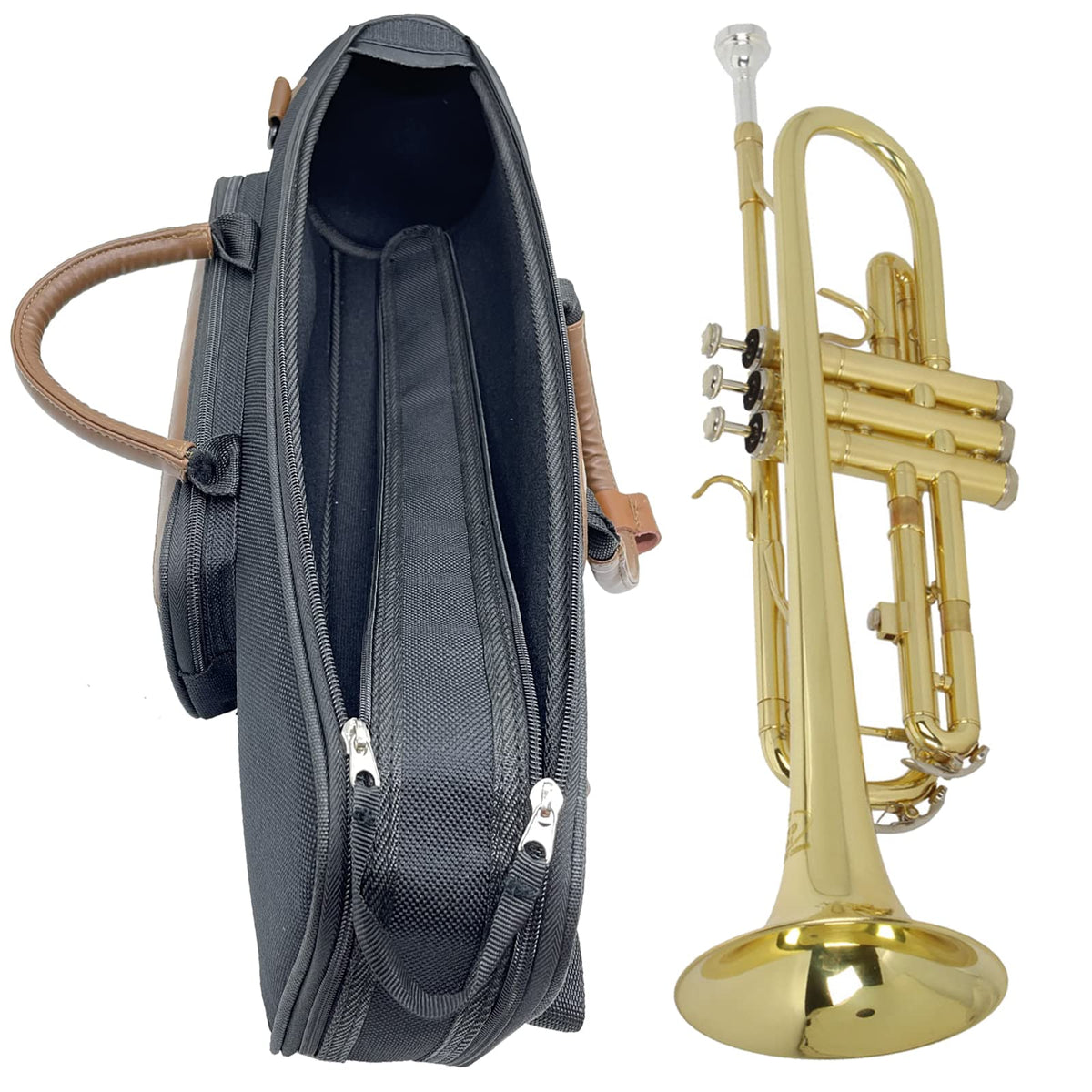 Water-resistant Oxford Cloth Trumpet Gig Bag with Shoulder Strap L4424