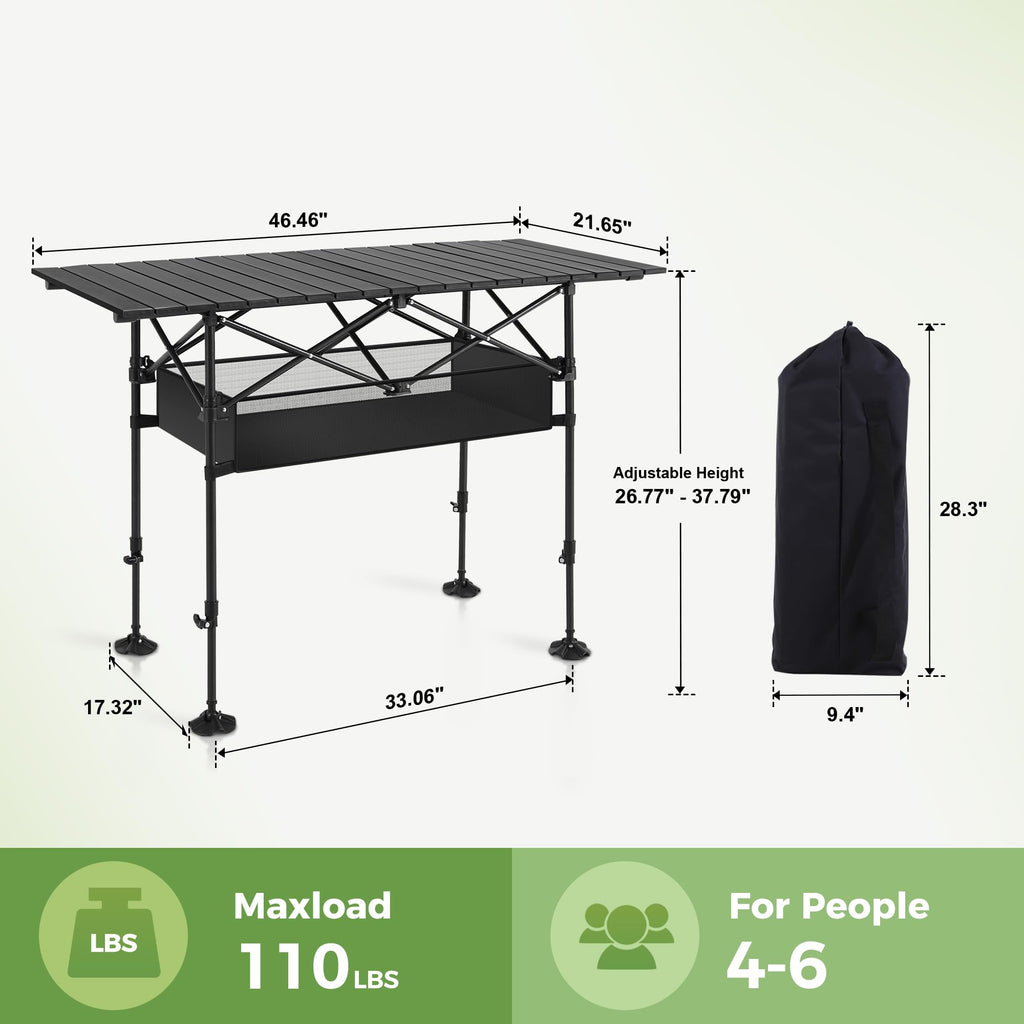 Folding Aluminum Camping Table T28352