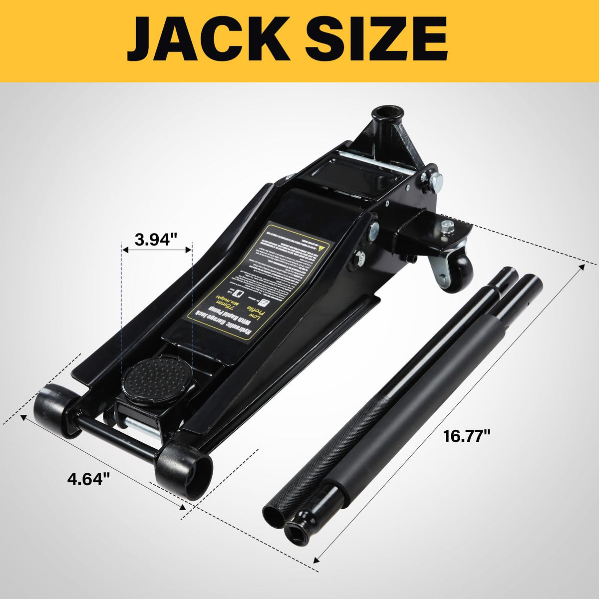 3 Ton Low Profile Steel Hydraulic Floor Jack D659257