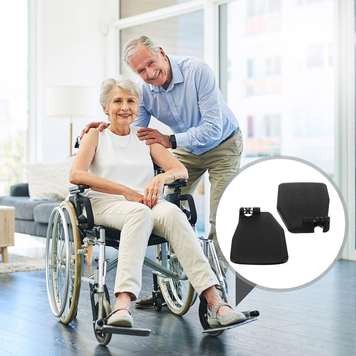Heavy Duty Plastic Wheelchair Footrests O32708