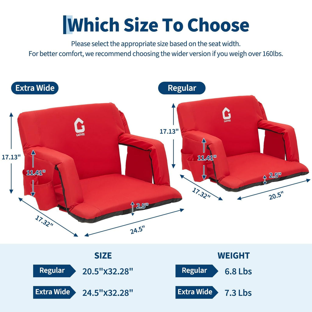 2 PCS Portable Folding Stadium Bleacher Chair I712436